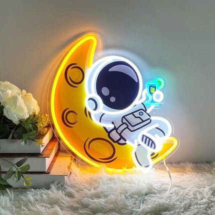 LED Party Light Neon Moon Astronaut Wall Light - LED Party Light - ZYZAO - Mad Fly Essentials