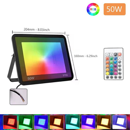 LED Party Light RGB 10-100W Waterproof Floodlight - LED Party Light - DSELCHUN - Mad Fly Essentials