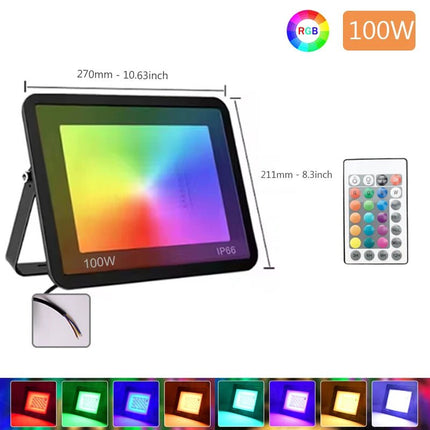 LED Party Light RGB 10-100W Waterproof Floodlight - LED Party Light - DSELCHUN - Mad Fly Essentials