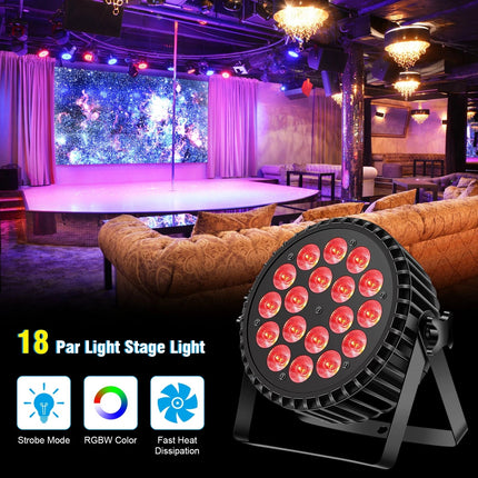 LED Party Light RGBW 2pc 4in1 Mix Effects DJ Stobe Light - LED Party Light - stephanie - Mad Fly Essentials