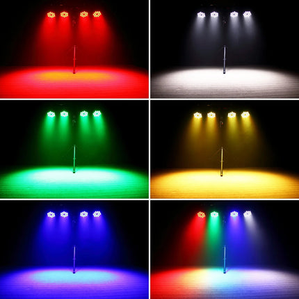 LED Party Light RGBW 2pc 4in1 Mix Effects DJ Stobe Light - LED Party Light - stephanie - Mad Fly Essentials