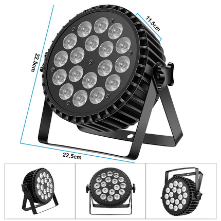 LED Party Light RGBW 2pc 4in1 Mix Effects DJ Stobe Light - LED Party Light - stephanie - Mad Fly Essentials
