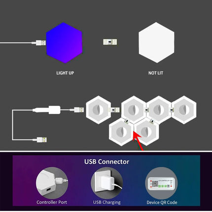 LED Party Light USB DCSV Triangular Quantum RGB Lamp - LED Party Light - Thebse - Mad Fly Essentials