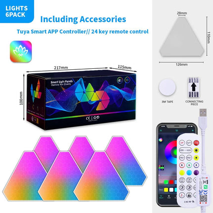 LED Party Light USB DCSV Triangular Quantum RGB Lamp - LED Party Light - Thebse - Mad Fly Essentials