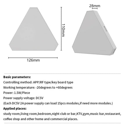 LED Party Light USB DCSV Triangular Quantum RGB Lamp - LED Party Light - Thebse - Mad Fly Essentials