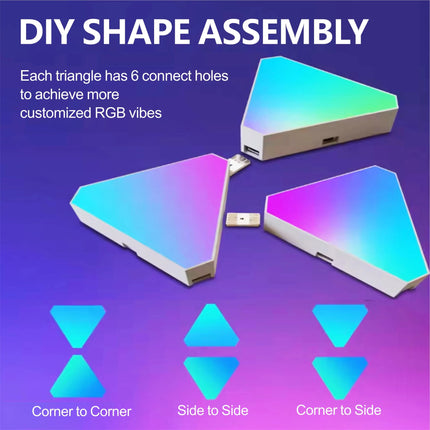 LED Party Light USB DCSV Triangular Quantum RGB Lamp - LED Party Light - Thebse - Mad Fly Essentials