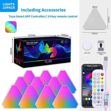 LED Party Light USB DCSV Triangular Quantum RGB Lamp - LED Party Light - Thebse - Mad Fly Essentials