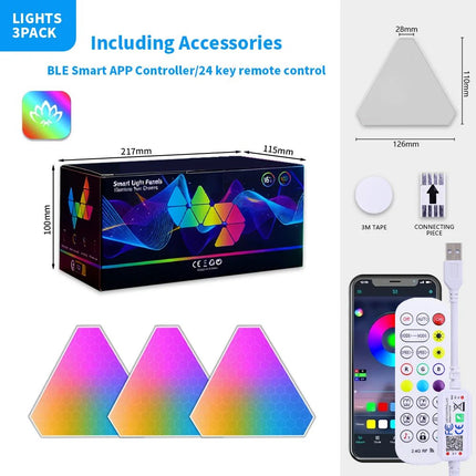 LED Party Light USB DCSV Triangular Quantum RGB Lamp - LED Party Light - Thebse - Mad Fly Essentials