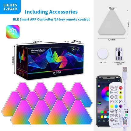 LED Party Light USB DCSV Triangular Quantum RGB Lamp - LED Party Light - Thebse - Mad Fly Essentials