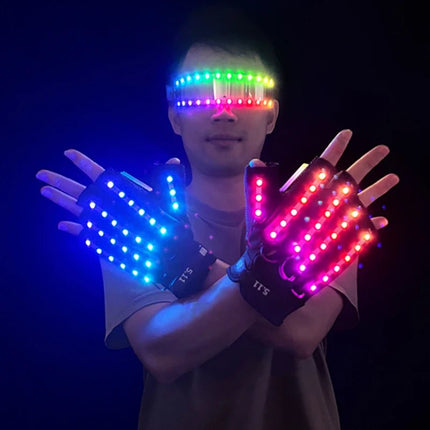 LED Party Light USB Rechargeable Color Changing Gloves - LED Party Light - Henkelion - Mad Fly Essentials