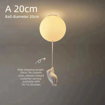 LED Pendant Light Nordic Cartoon Polar Bear Pendant Light - LED Pendant Light - Yitemas - Mad Fly Essentials