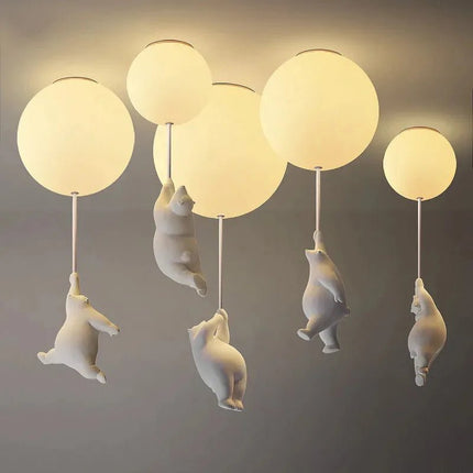 LED Pendant Light Nordic Cartoon Polar Bear Pendant Light - LED Pendant Light - Yitemas - Mad Fly Essentials