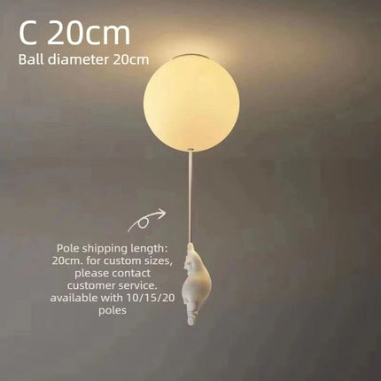 LED Pendant Light Nordic Cartoon Polar Bear Pendant Light - LED Pendant Light - Yitemas - Mad Fly Essentials
