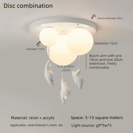 LED Pendant Light Nordic Cartoon Polar Bear Pendant Light - LED Pendant Light - Yitemas - Mad Fly Essentials