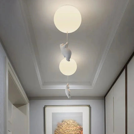 LED Pendant Light Nordic Cartoon Polar Bear Pendant Light - LED Pendant Light - Yitemas - Mad Fly Essentials