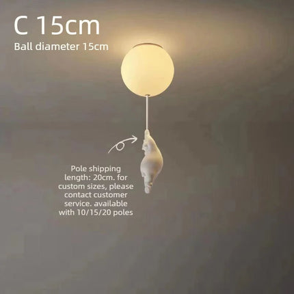 LED Pendant Light Nordic Cartoon Polar Bear Pendant Light - LED Pendant Light - Yitemas - Mad Fly Essentials