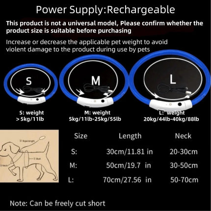 LED Pet Collar 3 Mode Anti-Lost USB Dog Collar LED Pet Collar Kajipet Mad Fly Essentials