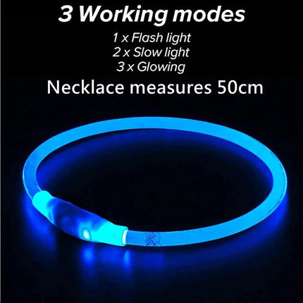 LED Pet Collar Luminous USB 3Mode-Loss Prevention Dog Collar - LED Pet Collar - Henkelion - Mad Fly Essentials