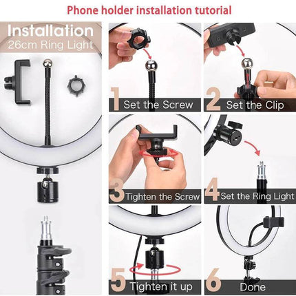 LED USB 12in Camera Selfie Ring Light Set Home Essentials - Home Essentials - BAODELI - Mad Fly Essentials