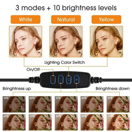 LED USB 12in Camera Selfie Ring Light Set Home Essentials - Home Essentials - BAODELI - Mad Fly Essentials