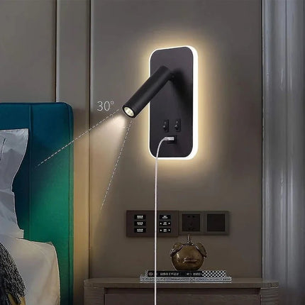LED Wall Sconce 6W Minimalist USB Rectangular Lamp - LED Wall Sconce - Vecli - Mad Fly Essentials