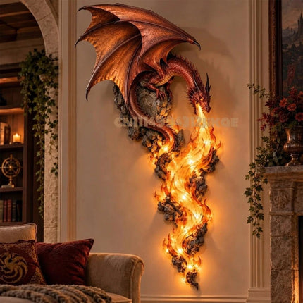 LED Wall Sconce Dragonfire Guardian Gothic Wall Light - LED Wall Sconce - Chinly - Mad Fly Essentials