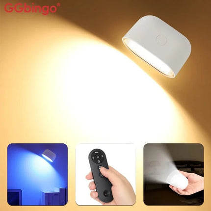 LED Wall Sconce Indoor Magnetic Remote RGB 360 Wall Lamp - LED Wall Sconce - Kakaxi - Mad Fly Essentials