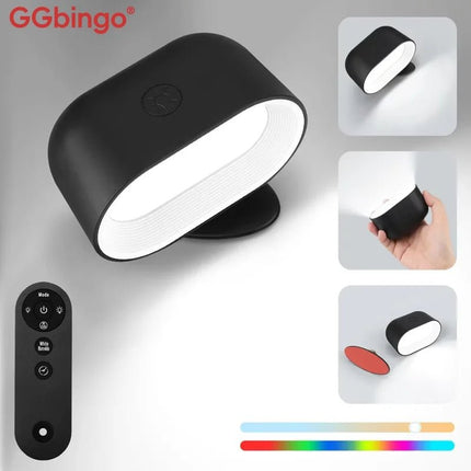 LED Wall Sconce Indoor Magnetic Remote RGB 360 Wall Lamp - LED Wall Sconce - Kakaxi - Mad Fly Essentials