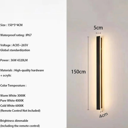 LED Wall Sconce IP67 Waterproof Outdoor Linear Luminaire - LED Wall Sconce - Khelse - Mad Fly Essentials