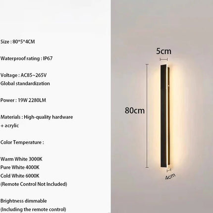 LED Wall Sconce IP67 Waterproof Outdoor Linear Luminaire - LED Wall Sconce - Khelse - Mad Fly Essentials