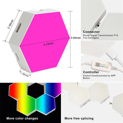 LED Wall Sconce Touch Sensor Hexagonal Quantum Lamp - LED Wall Sconce - YJ Lights - Mad Fly Essentials