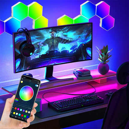 LED Wall Sconce Touch Sensor Hexagonal Quantum Lamp - LED Wall Sconce - YJ Lights - Mad Fly Essentials