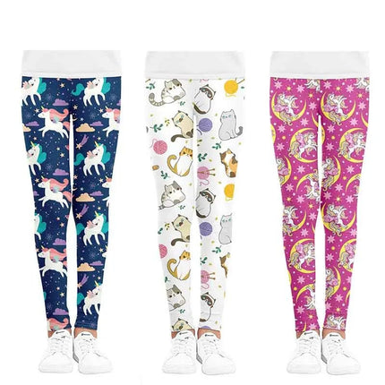 Leggings Girl Cartoon Unicorn Silk Pants - Leggings - ZukoCert - Mad Fly Essentials