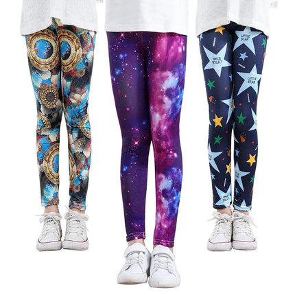 Leggings Girl Stretchy Floral Slim Pants - Leggings - SLAIXIU - Mad Fly Essentials