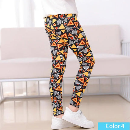 Leggings Girl Stretchy Floral Slim Pants - Leggings - SLAIXIU - Mad Fly Essentials