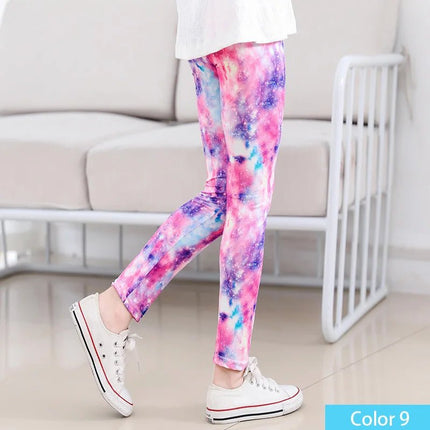 Leggings Girl Stretchy Floral Slim Pants - Leggings - SLAIXIU - Mad Fly Essentials
