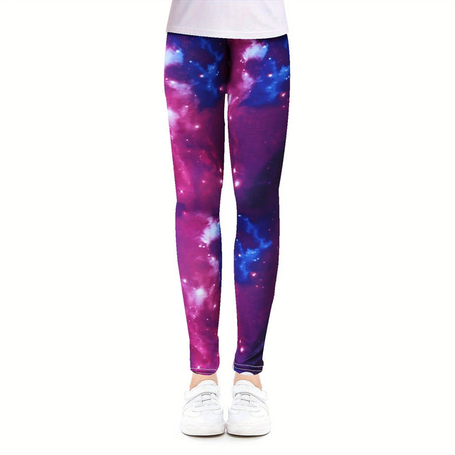 Leggings Girls 4 - 12 Starry Night Animal Pants - Leggings - SLAIXIU - Mad Fly Essentials