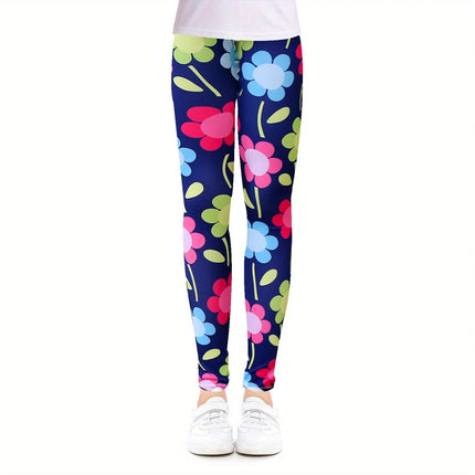 Leggings Girls 4 - 12 Starry Night Animal Pants - Leggings - SLAIXIU - Mad Fly Essentials