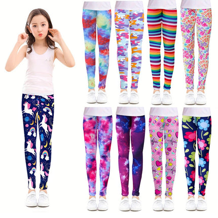 Leggings Girls 4 - 12 Starry Night Animal Pants - Leggings - SLAIXIU - Mad Fly Essentials
