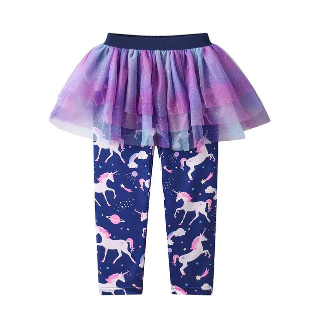Leggings Kid Girl Unicorn Mesh 2pc Skirt Pants - Leggings - ZukoCert - Mad Fly Essentials