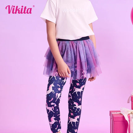 Leggings Kid Girl Unicorn Mesh 2pc Skirt Pants - Leggings - ZukoCert - Mad Fly Essentials