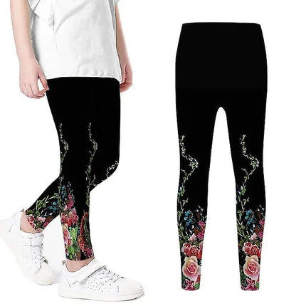 Leggings Kids Girl Pink Lace Princess Pants - Leggings - SheCute - Mad Fly Essentials