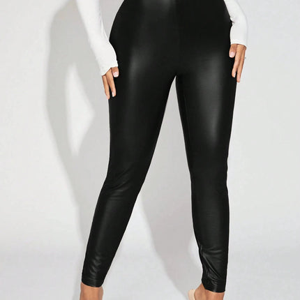 Leggings SXY Women Slim Fit Leather Pants Clubwear - Leggings - SX - Mad Fly Essentials