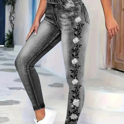 Leggings Women Autumn Floral Gothic Leggings - Leggings - Punk Rave - Mad Fly Essentials