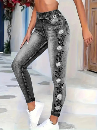 Leggings Women Autumn Floral Gothic Leggings - Leggings - Punk Rave - Mad Fly Essentials