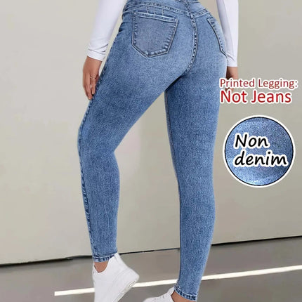 Leggings Women Black Blue Seamless High - Waist Pants - Leggings - Logami - Mad Fly Essentials