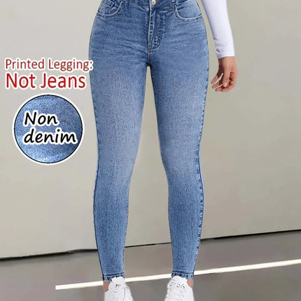 Leggings Women Black Blue Seamless High - Waist Pants - Leggings - Logami - Mad Fly Essentials