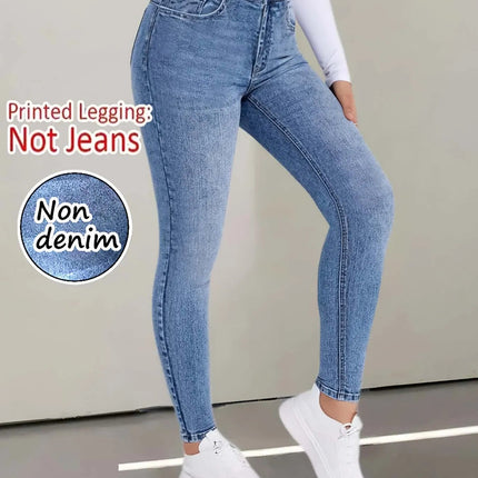 Leggings Women Black Blue Seamless High - Waist Pants - Leggings - Logami - Mad Fly Essentials