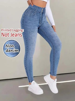 Leggings Women Black Blue Seamless High - Waist Pants - Leggings - Logami - Mad Fly Essentials