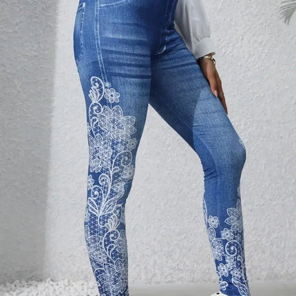 Leggings Women Denim Pocket Slim Fit Pants - Leggings - Miss Molly - Mad Fly Essentials